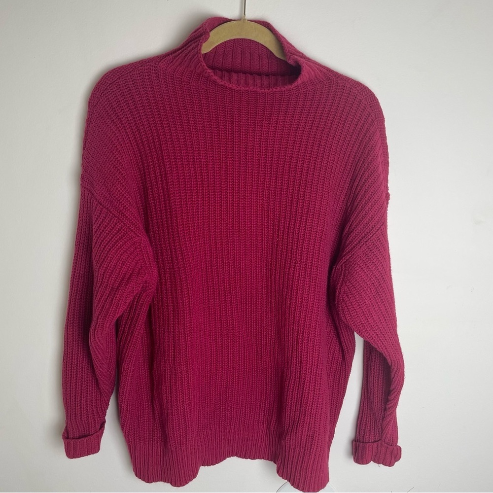 American Eagle Hot Pink Knitted Turtleneck Sweater Size XS/S